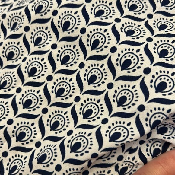 Alex Marie navy white button front tie waist long sleeve blouse Size XL EUC - Picture 11 of 11